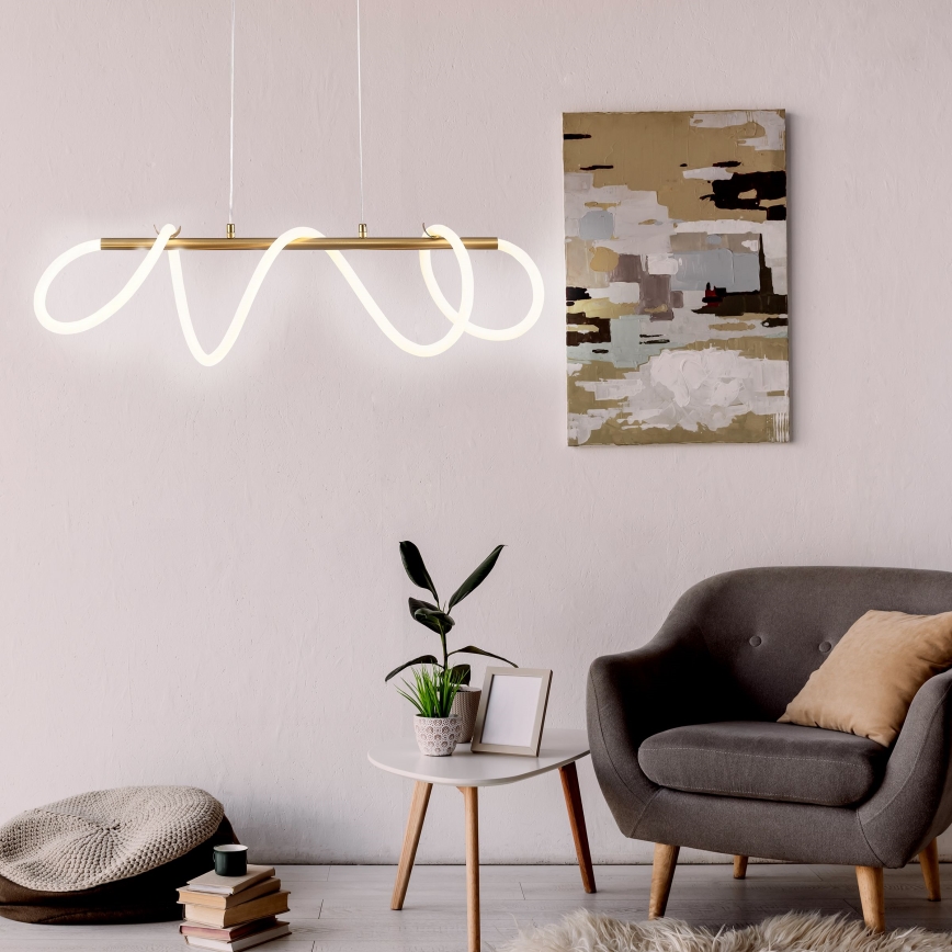 LED Lustr na lanku EMMA LED/38W/230V zlatá