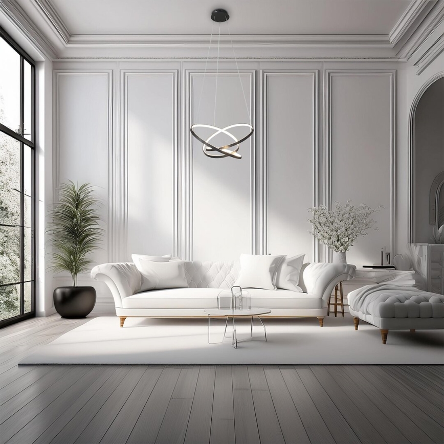 LED Lustr na lanku EMPOLI LED/55W/230V černá