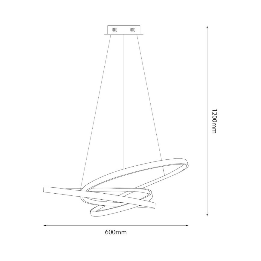 LED Lustr na lanku EMPOLI LED/55W/230V černá