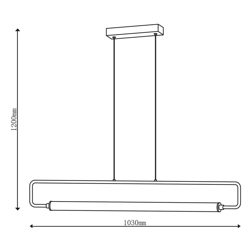 LED Lustr na lanku FELICJA LED/30W/230V 4000K černá