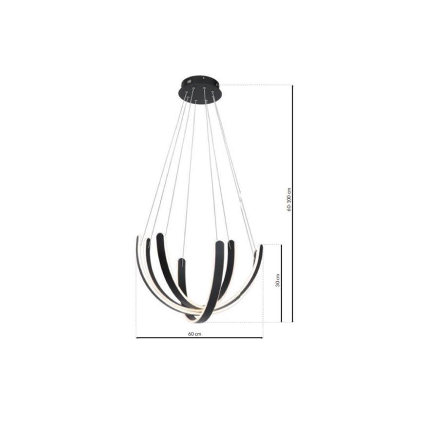 LED Lustr na lanku FIORE LED/80W/230V