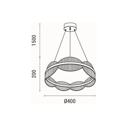 LED Lustr na lanku FIRENZE LED/48W/230V 3000K pr. 40 cm