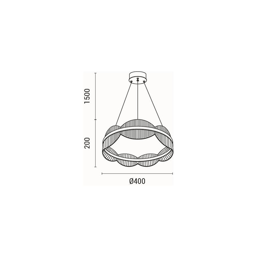 LED Lustr na lanku FIRENZE LED/48W/230V 3000K pr. 40 cm