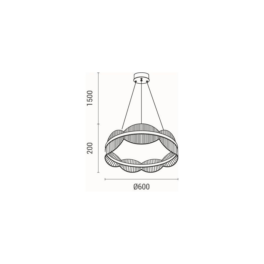 LED Lustr na lanku FIRENZE LED/60W/230V 3000K pr. 60 cm
