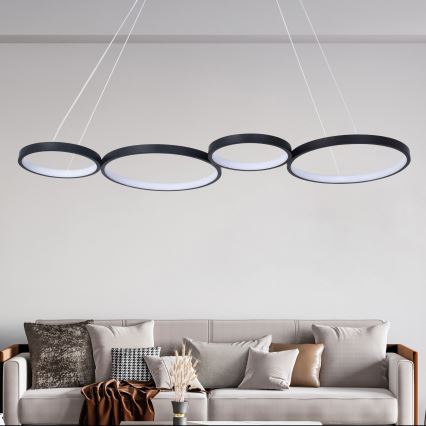 LED Lustr na lanku FLAMENCO LED/42W/230V 4000K černá