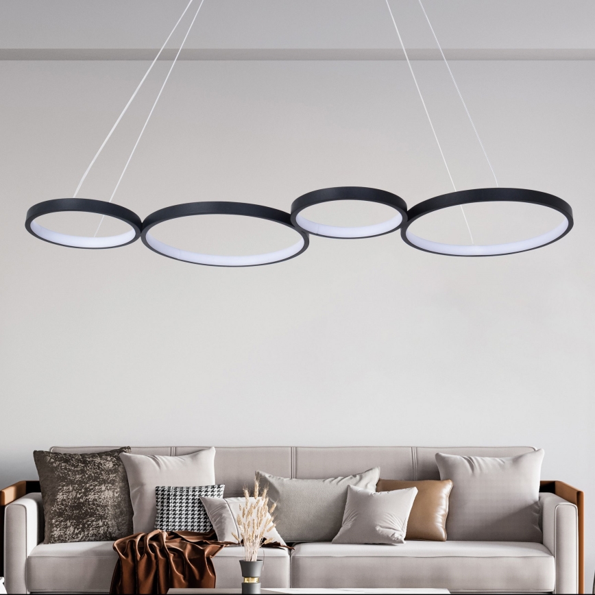 LED Lustr na lanku FLAMENCO LED/42W/230V 4000K černá