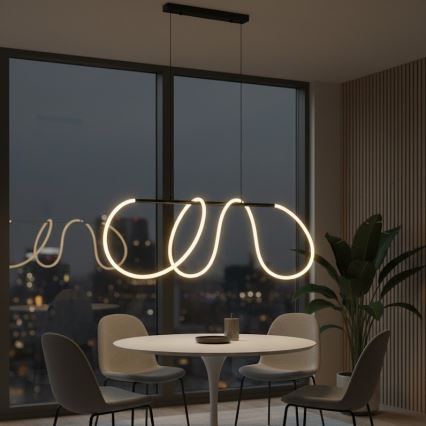 LED Lustr na lanku FLEXI LED/45W/230V 4000K černá