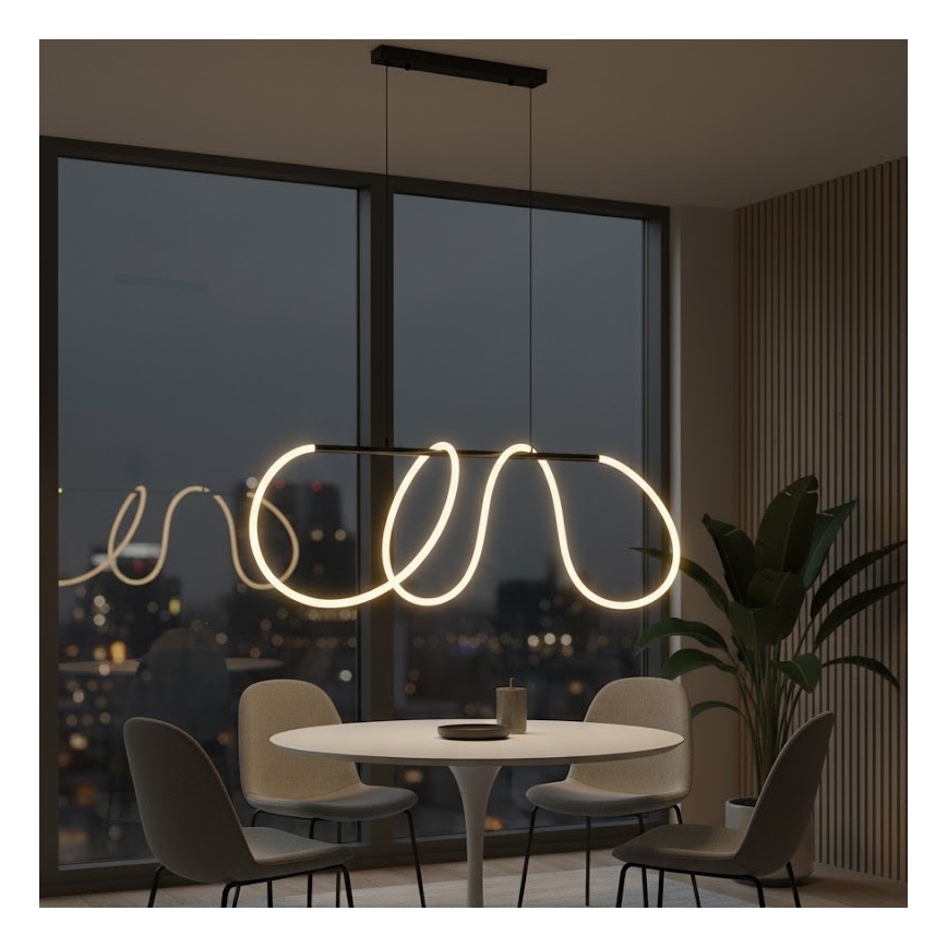 LED Lustr na lanku FLEXI LED/45W/230V 4000K černá