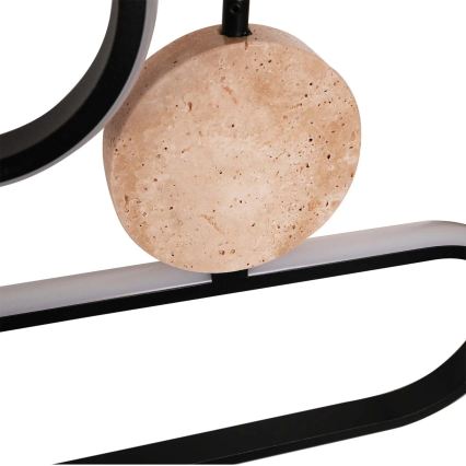 LED Lustr na lanku FLORENTYNA LED/48W/230V 4000K černá/béžová