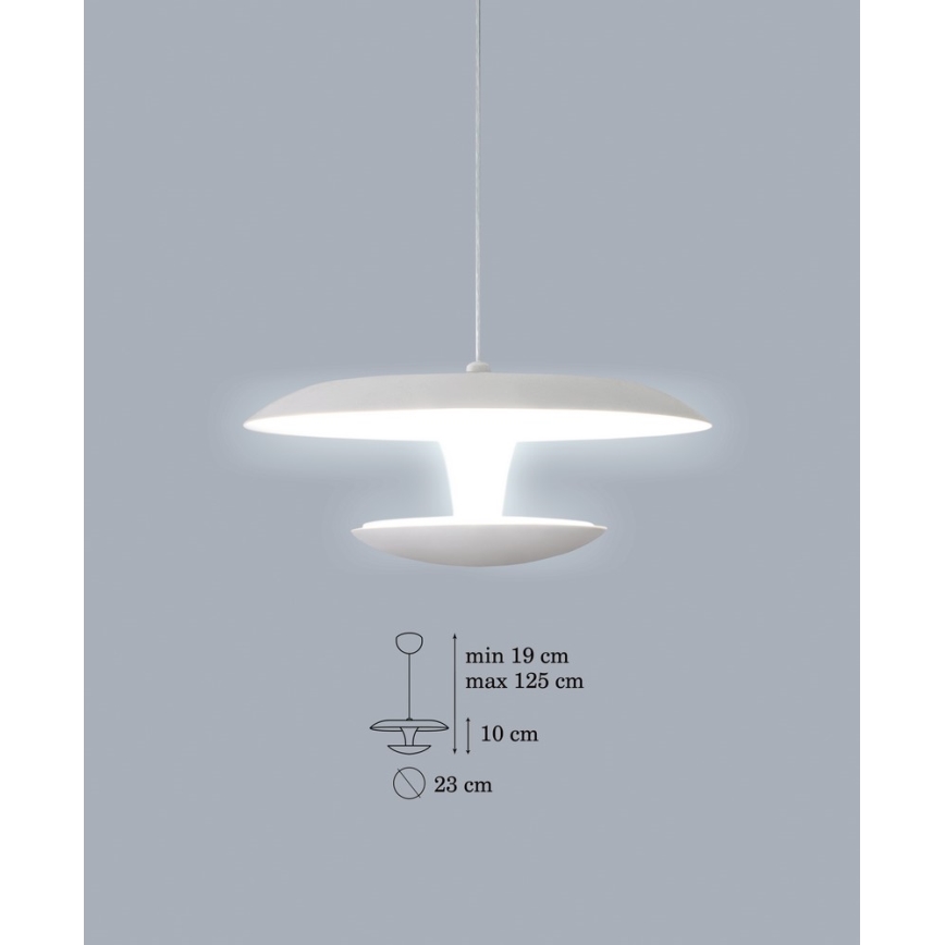 LED Lustr na lanku FLY LED 1xLED/15W/230V