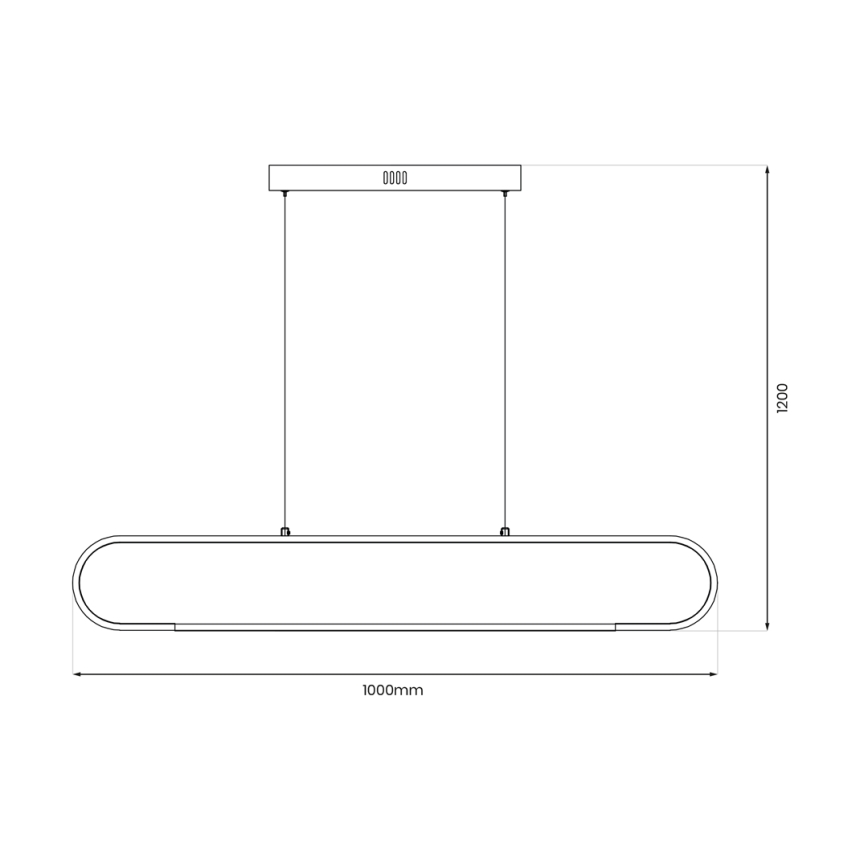 LED Lustr na lanku FRAME LED/42W/230V černá
