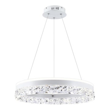LED Lustr na lanku FROZI LED/32W/230V pr. 50 cm bílá