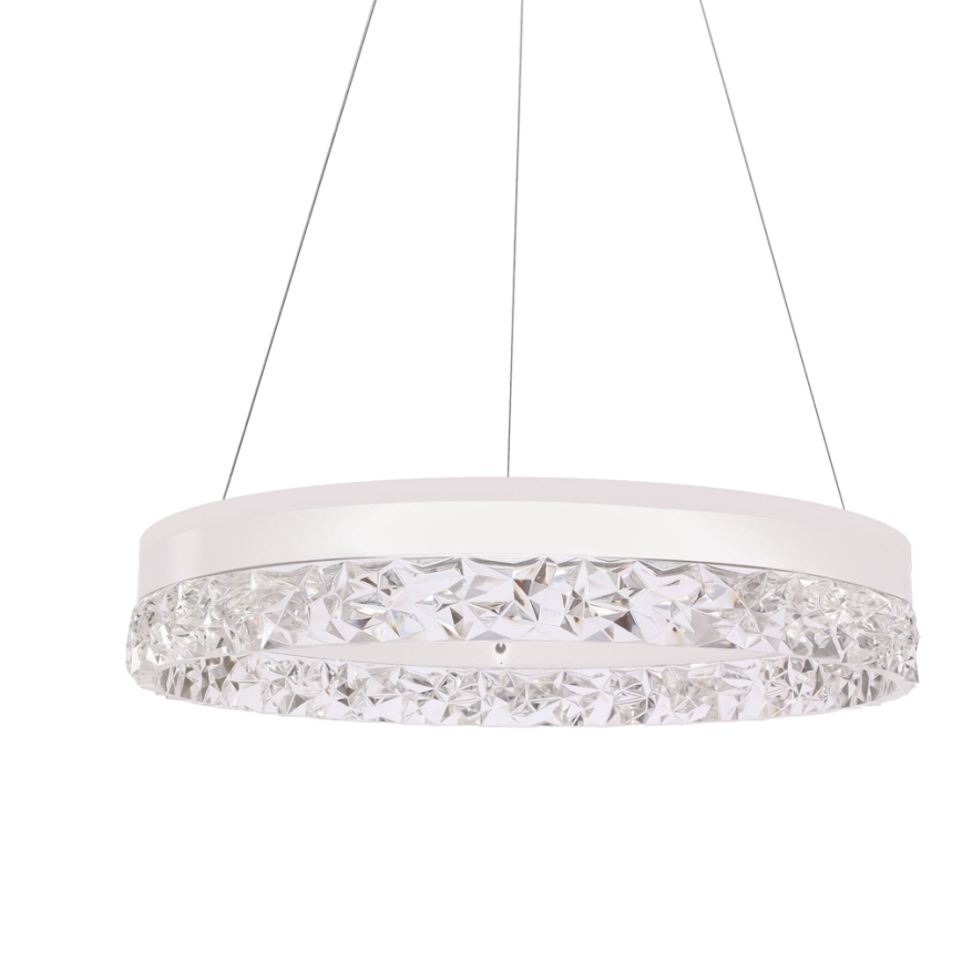 LED Lustr na lanku FROZI LED/32W/230V pr. 50 cm bílá