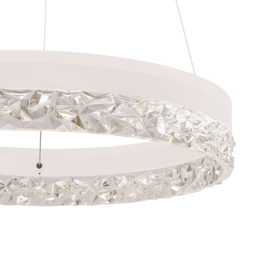 LED Lustr na lanku FROZI LED/32W/230V pr. 50 cm bílá