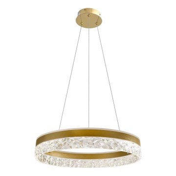 LED Lustr na lanku FROZI LED/32W/230V pr. 50 cm zlatá