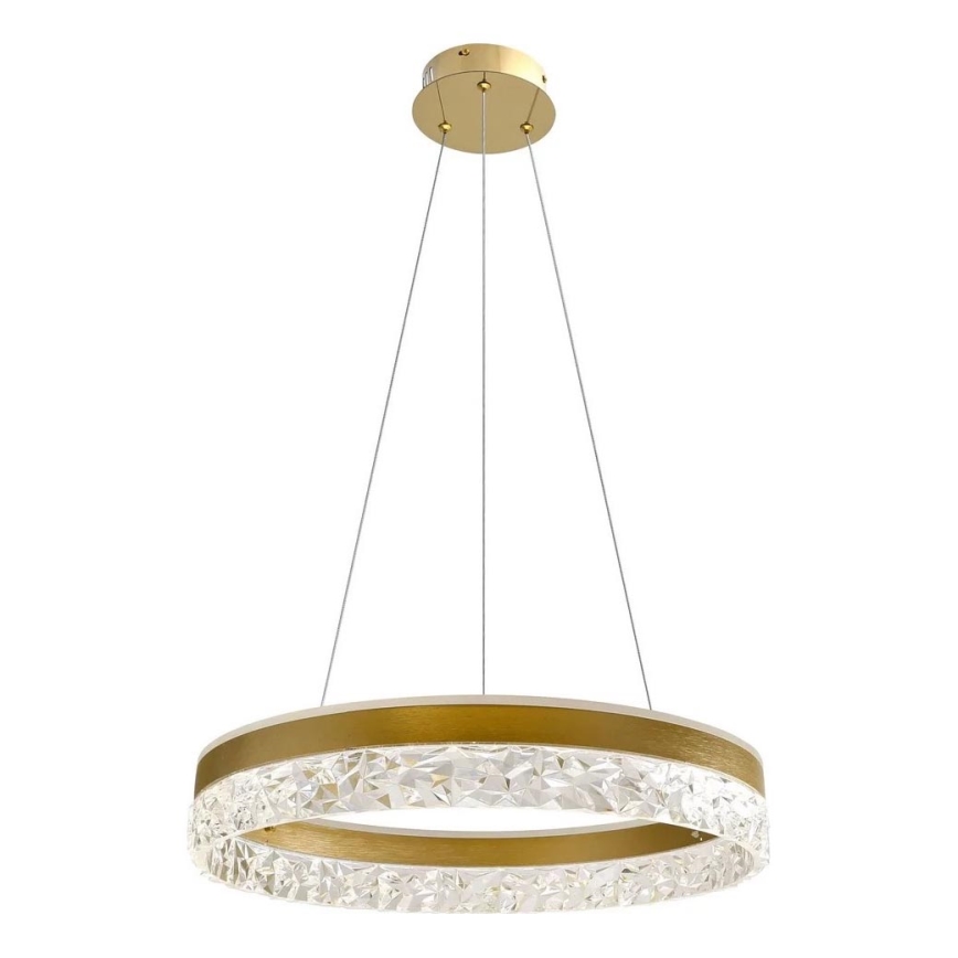 LED Lustr na lanku FROZI LED/32W/230V pr. 50 cm zlatá