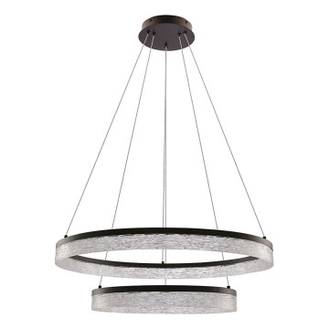 LED Lustr na lanku FROZI LED/38W/230V pr. 60 cm černá