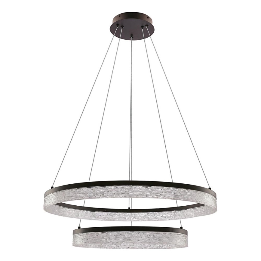 LED Lustr na lanku FROZI LED/38W/230V pr. 60 cm černá
