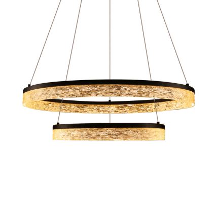 LED Lustr na lanku FROZI LED/38W/230V pr. 60 cm černá