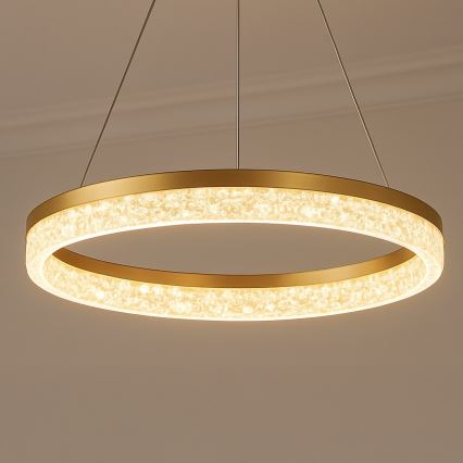 LED Lustr na lanku GALA LED/25W/230V pr. 50 cm zlatá