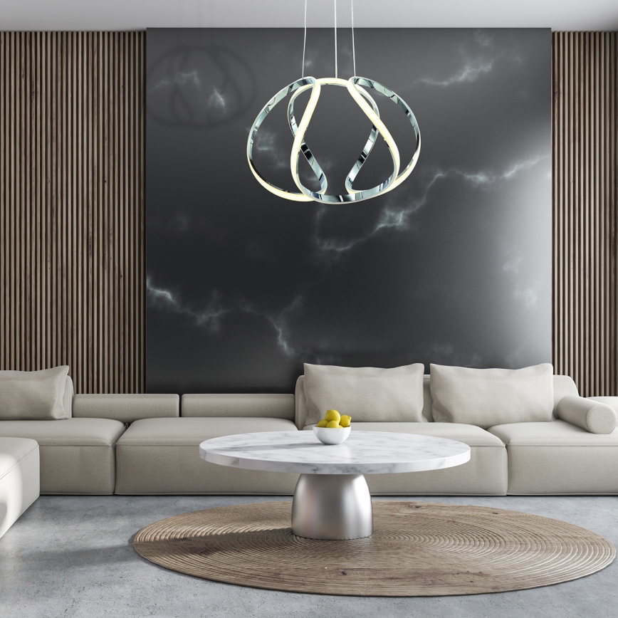 LED Lustr na lanku GLOBE LED/50W/230V