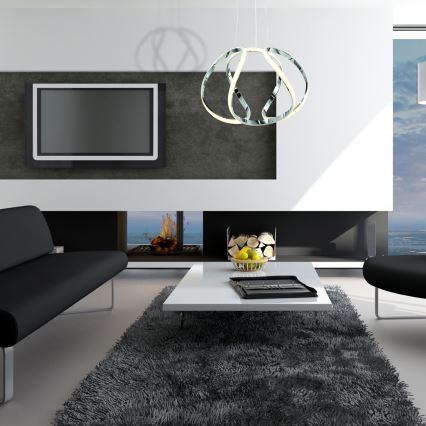 LED Lustr na lanku GLOBE LED/50W/230V