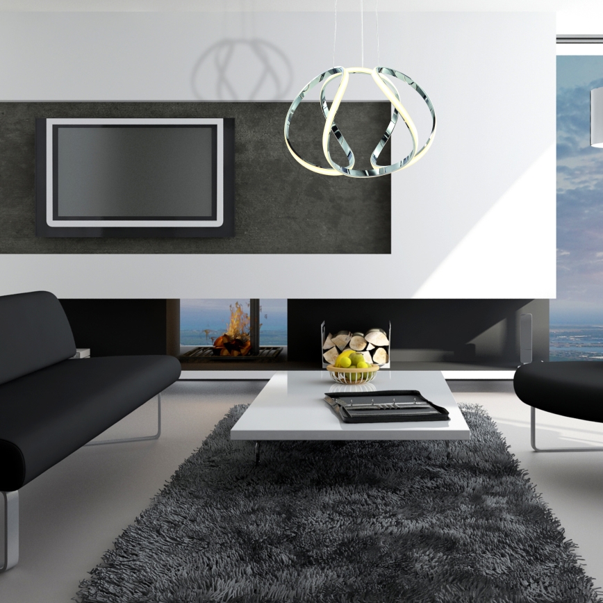 LED Lustr na lanku GLOBE LED/50W/230V