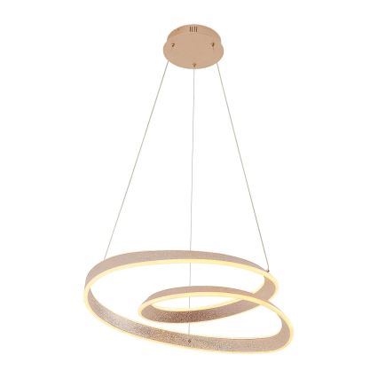 LED Lustr na lanku GLOW LED/75W/230V 4000K pr. 60 cm zlatá