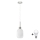 LED Lustr na lanku HARMA 1xE27/60W/230V pr. 14 cm matný chrom/bílá