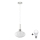 LED Lustr na lanku HARMA 1xE27/60W/230V pr. 25 cm matný chrom/bílá