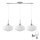 LED Lustr na lanku HARMA 3xE27/60W/230V matný chrom/bílá