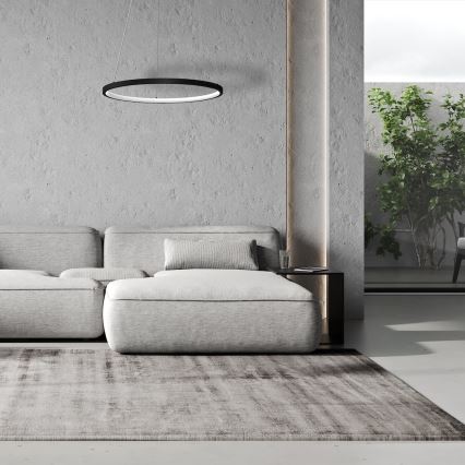 LED Lustr na lanku HOOP LED/27W/230V pr. 50 cm 4000K černá