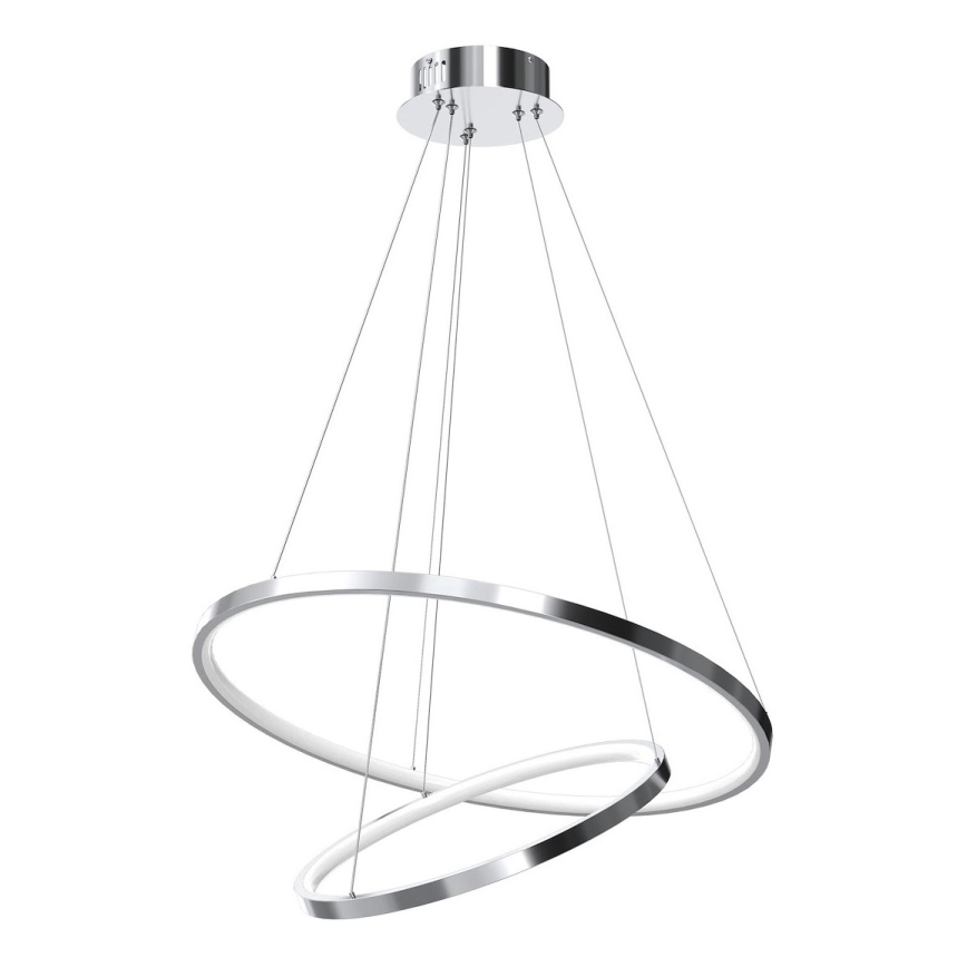 LED Lustr na lanku HOOP LED/51W/230V pr. 60 cm 4000K lesklý chrom