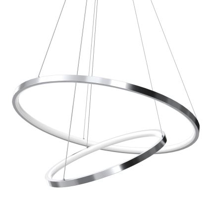 LED Lustr na lanku HOOP LED/51W/230V pr. 60 cm 4000K lesklý chrom