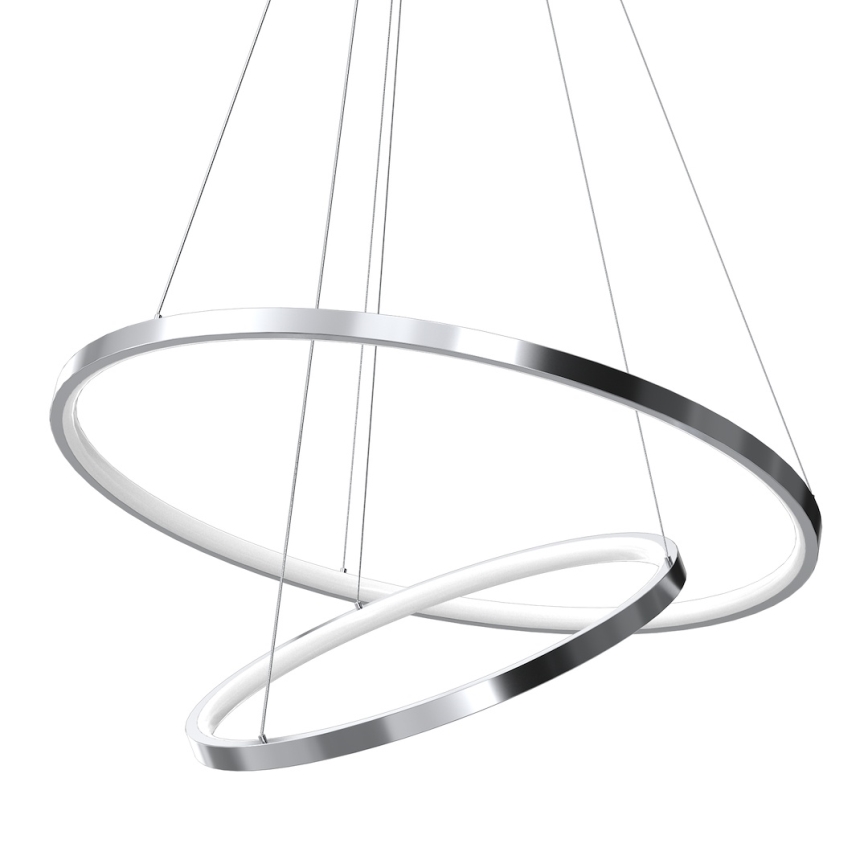 LED Lustr na lanku HOOP LED/51W/230V pr. 60 cm 4000K lesklý chrom