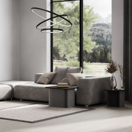 LED Lustr na lanku HOOP LED/93W/230V pr. 60 cm 4000K černá