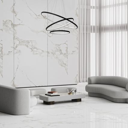 LED Lustr na lanku HOOP LED/93W/230V pr. 80 cm 4000K černá