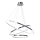 LED Lustr na lanku HOOP LED/93W/230V pr. 80 cm 4000K lesklý chrom