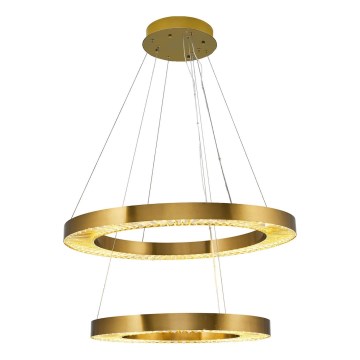LED Lustr na lanku JESI LED/140W/230V 3000K pr. 100 cm bronzová