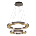 LED Lustr na lanku JESI LED/140W/230V 3000K pr. 100 cm stříbrná