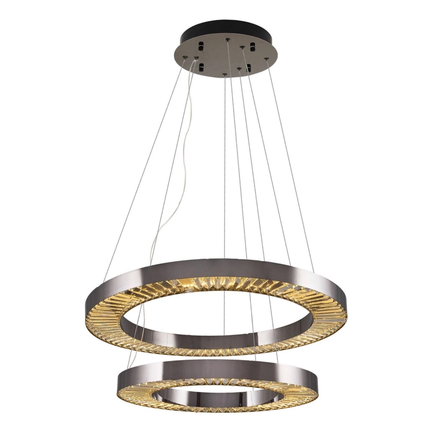 LED Lustr na lanku JESI LED/140W/230V 3000K pr. 100 cm stříbrná