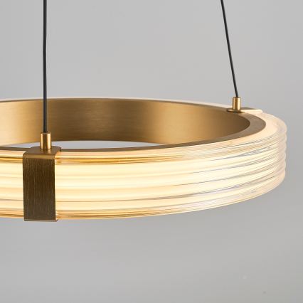 LED Lustr na lanku JESI LED/22W/230V 3000K pr. 40 cm zlatá