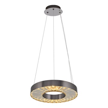 LED Lustr na lanku JESI LED/35W/230V 3000K pr. 40 cm stříbrná