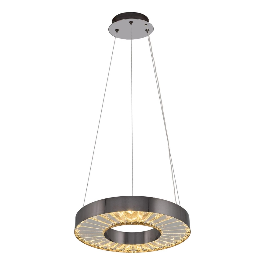 LED Lustr na lanku JESI LED/35W/230V 3000K pr. 40 cm stříbrná