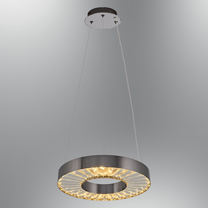 LED Lustr na lanku JESI LED/35W/230V 3000K pr. 40 cm stříbrná