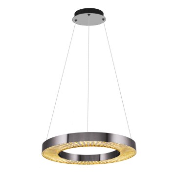LED Lustr na lanku JESI LED/35W/230V 3000K pr. 60 cm stříbrná