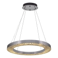 LED Lustr na lanku JESI LED/85W/230V 3000K pr. 80 cm stříbrná