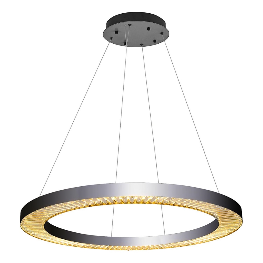 LED Lustr na lanku JESI LED/90W/230V 3000K pr. 100 cm stříbrná