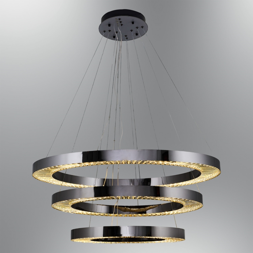LED Lustr na lanku JESI LED/99W/230V 3000K pr. 100 cm stříbrná