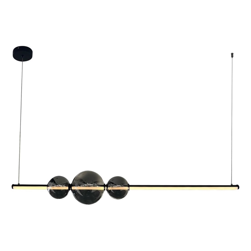 LED Lustr na lanku KUGEL LED/30W/230V černá